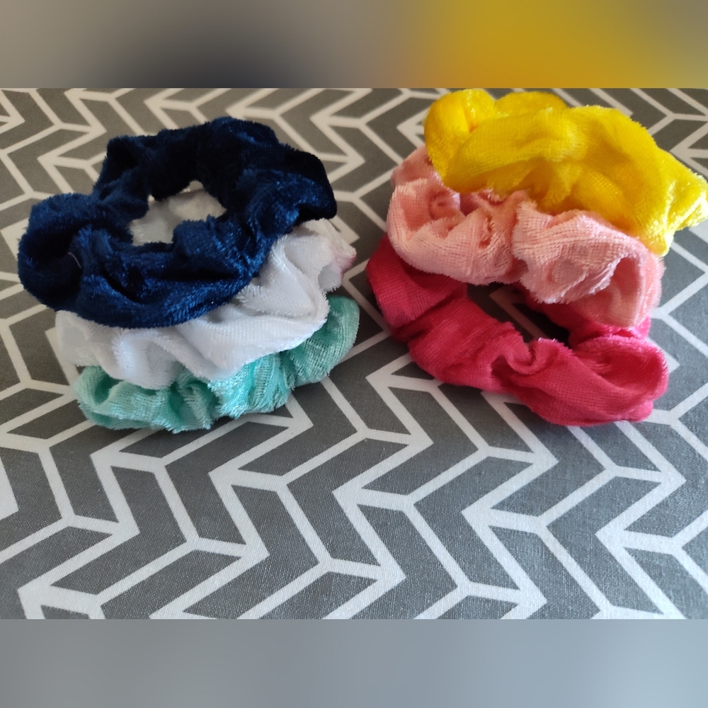 Colorful Kids Hair Scrunchies Set